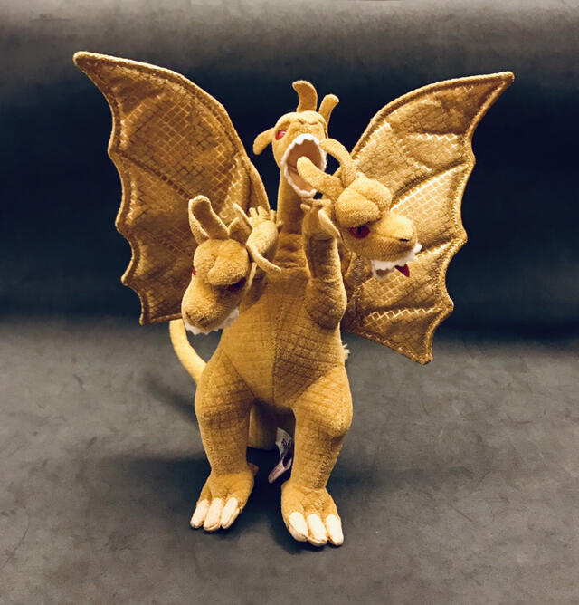 王者基多拉三頭龍娃娃玩偶高24 非哥吉拉黑多拉摩斯拉擺櫃美品 品項良好高約24 露天市集