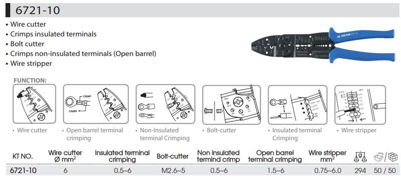【威利小站】KING TONY 6721-10 壓接剝線鉗 壓接鉗 壓著鉗 壓著端子鉗 壓接端子鉗 | 露天市集 | 全台最大的網路購物市集