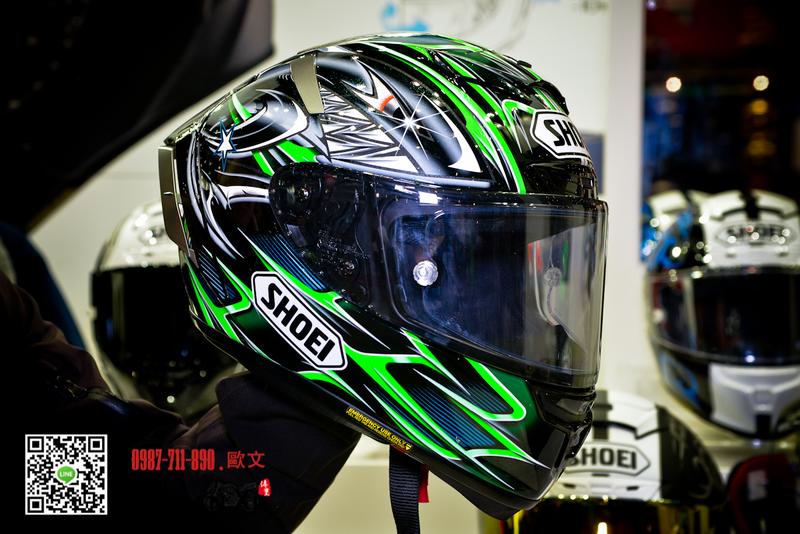 傳璽騎士部品【SHOEI X-14】YANAGAWA TC-4｜柳川明綠黑彩繪選手帽｜X