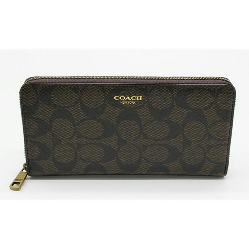 COACH 74597 男士時尚商務皮夾 多功能 拉鏈長夾 零錢包 錢夾 男夾 信用卡夾 男錢包 手拿包