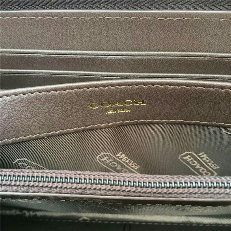 COACH 74597 男士時尚商務皮夾 多功能 拉鏈長夾 零錢包 錢夾 男夾 信用卡夾 男錢包 手拿包