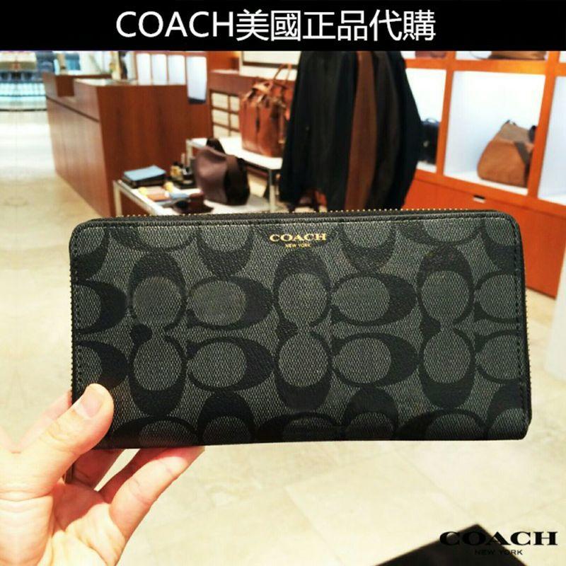 COACH 74597 男士時尚商務皮夾 多功能 拉鏈長夾 零錢包 錢夾 男夾 信用卡夾 男錢包 手拿包