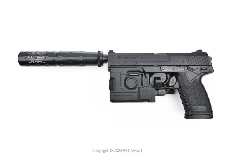 RST 紅星 - BAT MK23 瓦斯手槍 快拔槍套 左手腰掛版 FOR MARUI 槍燈版 . BAT-074-4