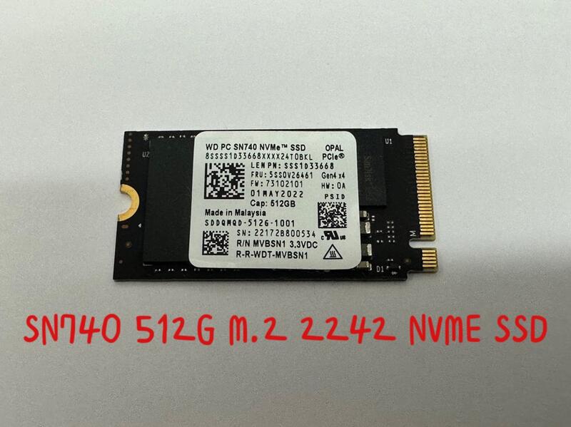 Wd sn740 512g 512gb m 2 2242 nvme ssd pcie pcie4 0x4 