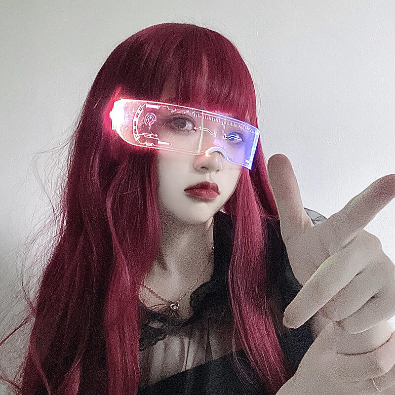 （現貨，當天出貨）科技感眼鏡，七彩發光眼鏡、護目鏡、派對道具、蹦迪眼鏡