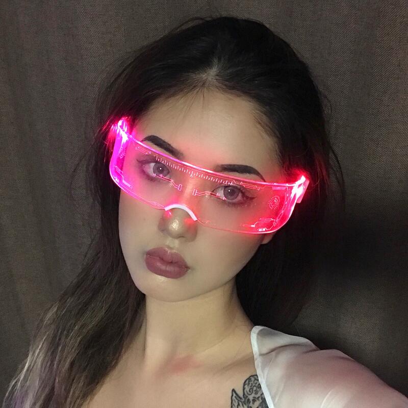 （現貨，當天出貨）科技感眼鏡，七彩發光眼鏡、護目鏡、派對道具、蹦迪眼鏡