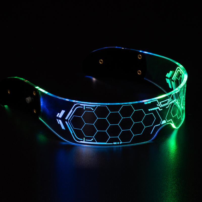 （現貨，當天出貨）科技感眼鏡，七彩發光眼鏡、護目鏡、派對道具、蹦迪眼鏡