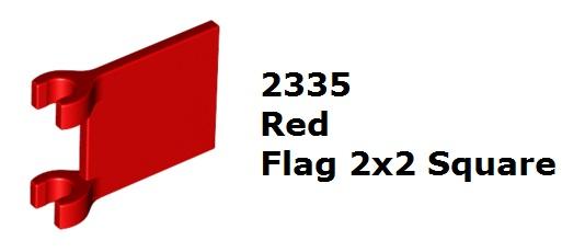 【磚樂】LEGO 樂高 2335 6011814 Red Flag 2x2 Square 紅色 方形旗幟 | 露天市集 | 全台最大的網路購物市集