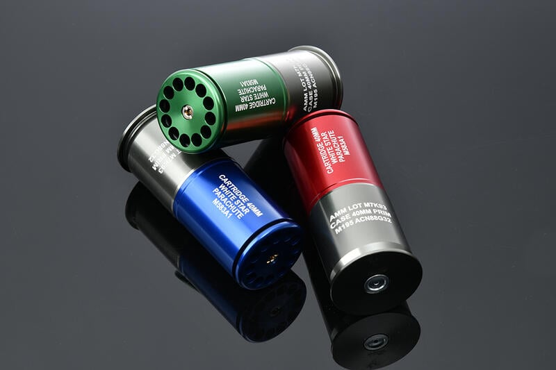 RST 紅星 - MIESSA 全金屬 40mm筒式 瓦斯榴彈 108發裝 藍色 ... 15460