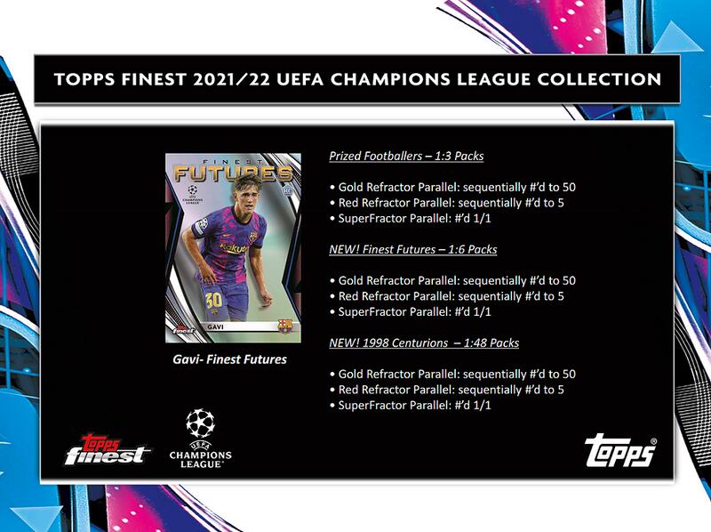 2021/22 Topps Finest UEFA Champions League Soccer歐冠足球卡最佳