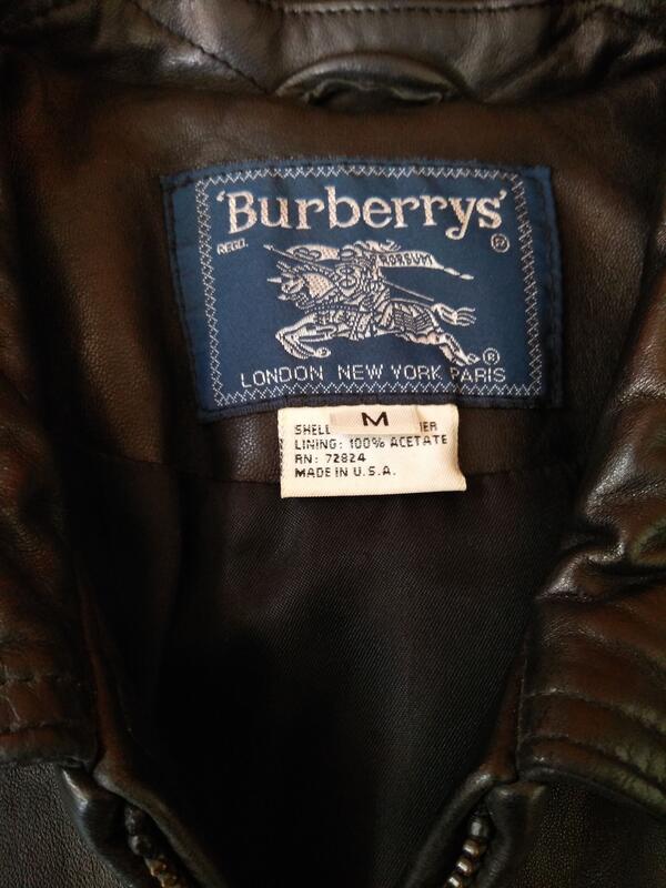 90's vintage 美國製Burberry 古著真皮皮衣皮外套| 露天市集| 全台最大的網路購物市集