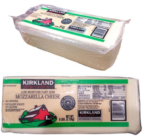 【2.72kg】KIRKLAND MOZZARELLA 摩佐拉 乾酪塊 乳酪 奶酪 起司 起士 芝士*莫扎瑞拉 馬自瑞拉 露天拍賣