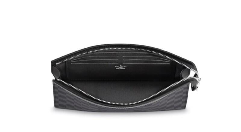 精選店家Louis Vuitton LV路易威登黑色棋盤格紋手拿包